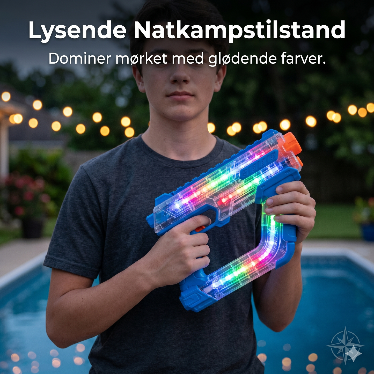 Regnbue lysende vandpistol