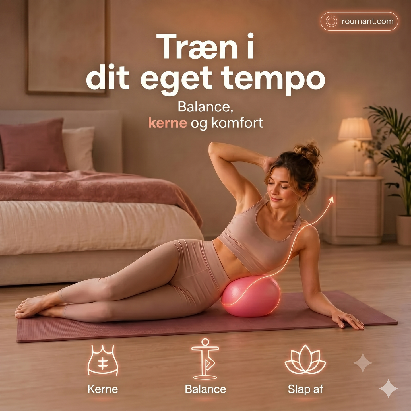Pilatesbold 15 cm – eksplosionssikker, bikage-antiskrid, bærbar