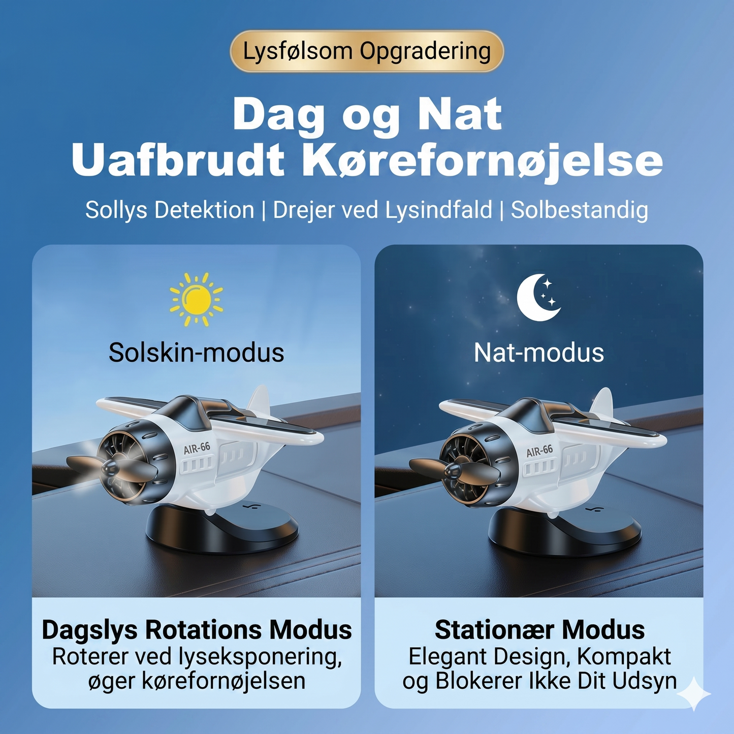 Flymodel til bildekoration med