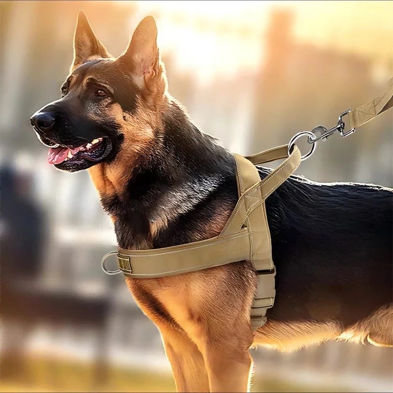 Robust taktisk hundesele med håndtag