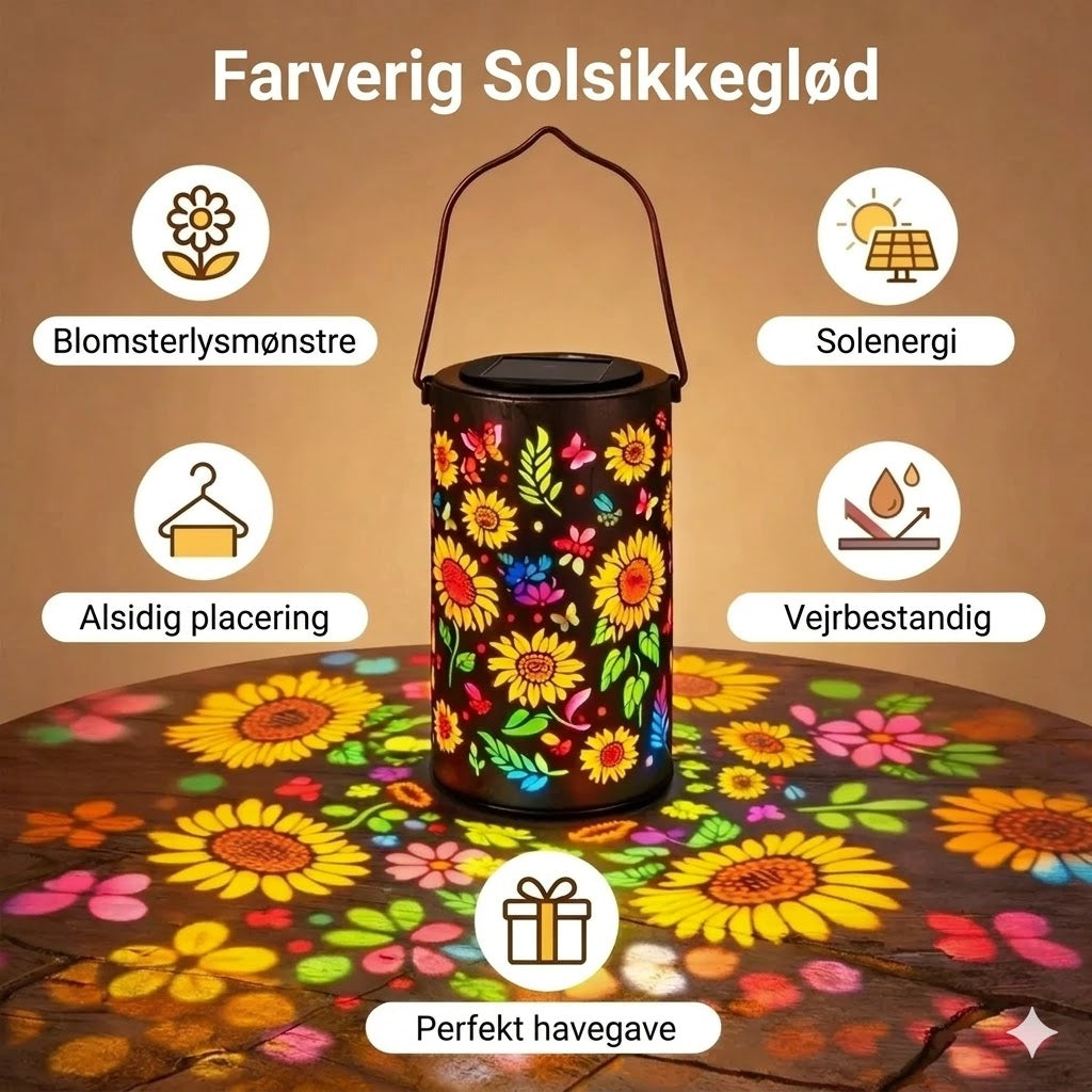 Hængende solcelle-lanterne med udskåret mønster