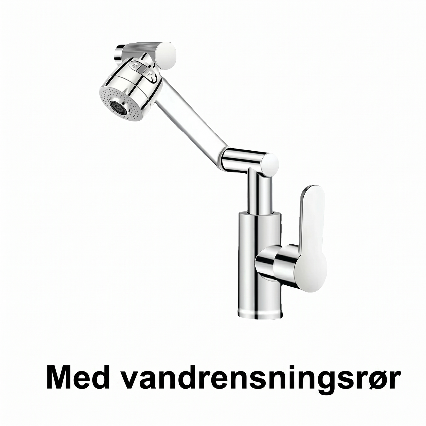 1080° drejelig vandhane, stænkfri, to vandfunktioner