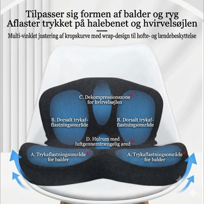Skridsikker siddepude af memoryskum