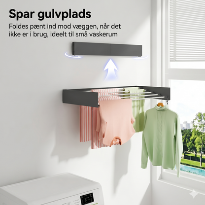 Pladsbesparende AirFold-tørrestativ