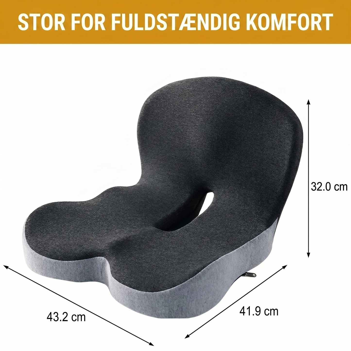 Skridsikker siddepude af memoryskum