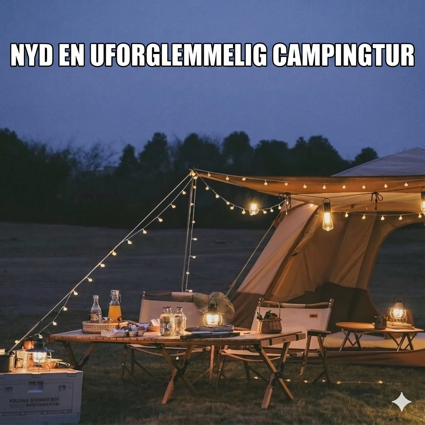Solcelledrevet teltlys (USB-genopladelig LED-campinglygte)