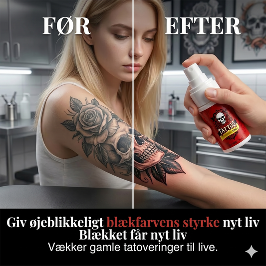 Hydrerende spray til efterbehandling af tatovering