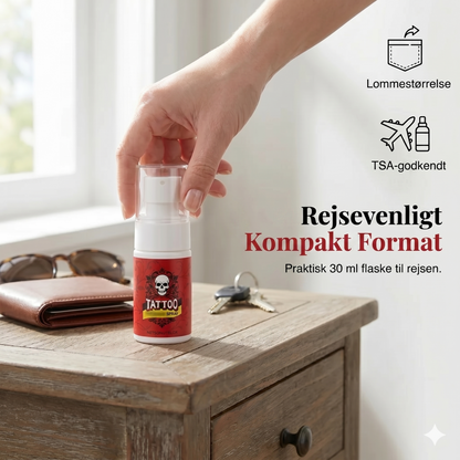 Hydrerende spray til efterbehandling af tatovering
