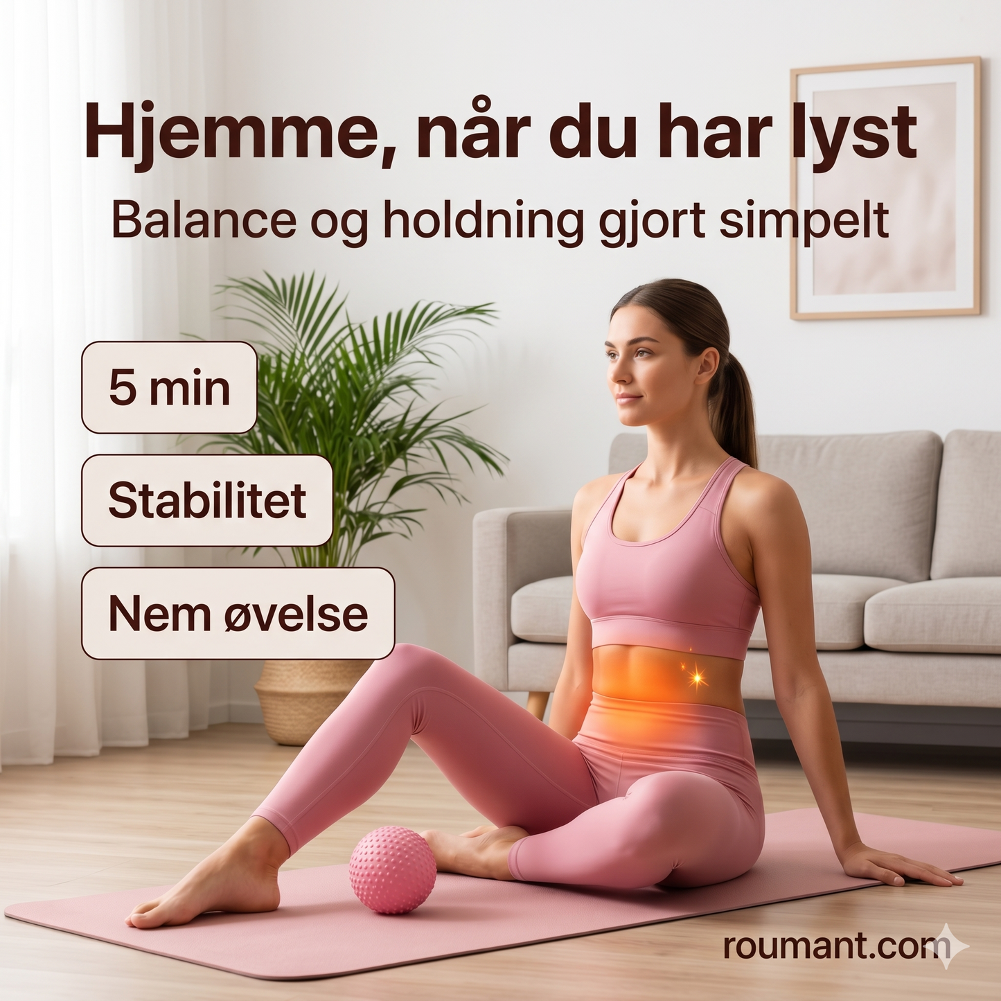 Pilatesbold 15 cm – eksplosionssikker, bikage-antiskrid, bærbar