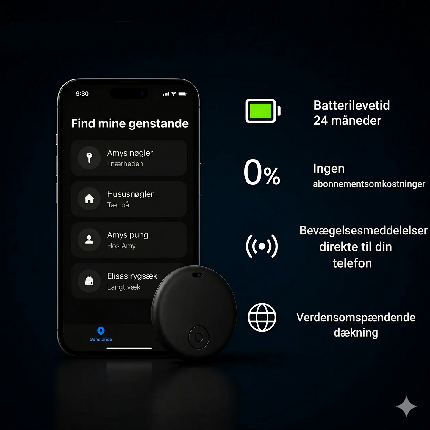 GP90 - Smart GPS-tracker uden abonnement (Android/Apple)
