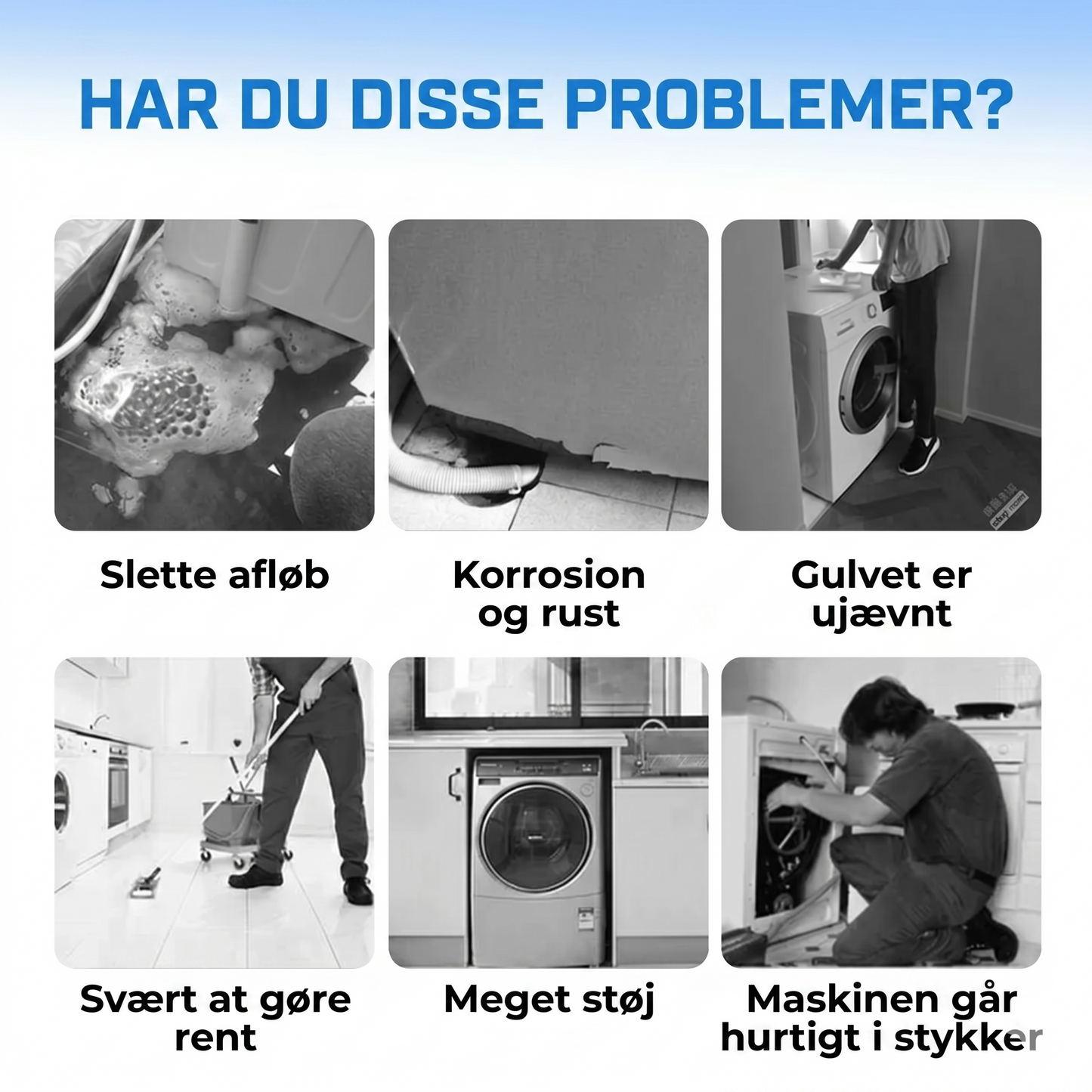 Sæt med 4 puder, der bærer op til 500 kg
