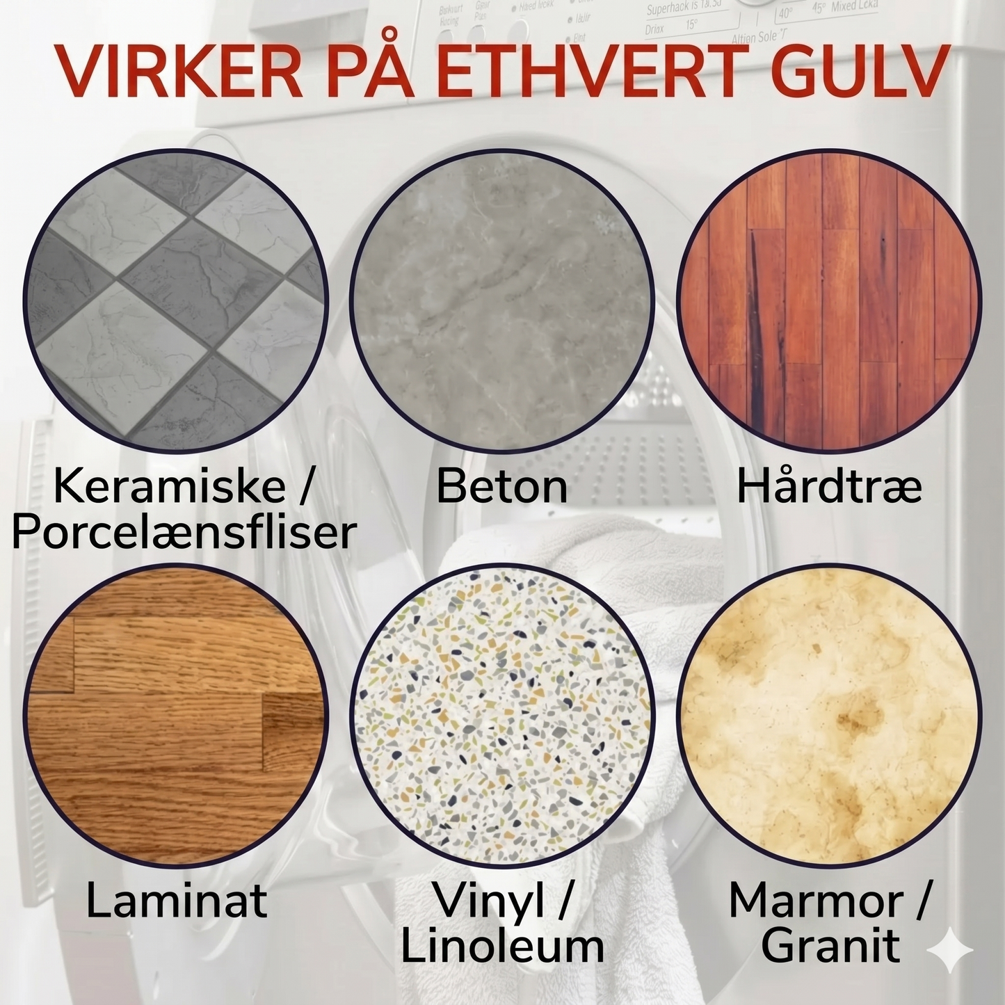 Sæt med 4 puder, der bærer op til 500 kg