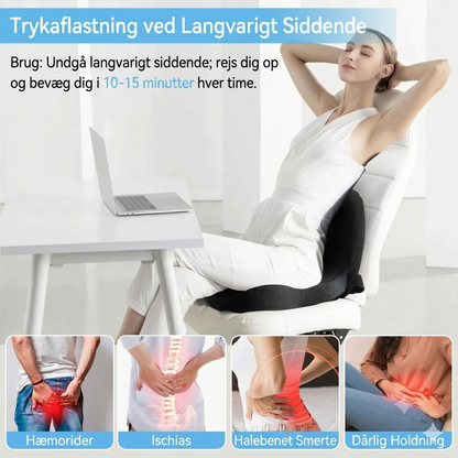 Skridsikker siddepude af memoryskum