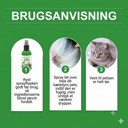 Naturlig loppe- og flåtspray til hunde og katte