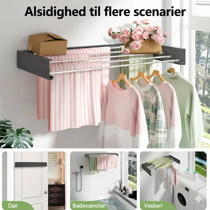 Pladsbesparende AirFold-tørrestativ