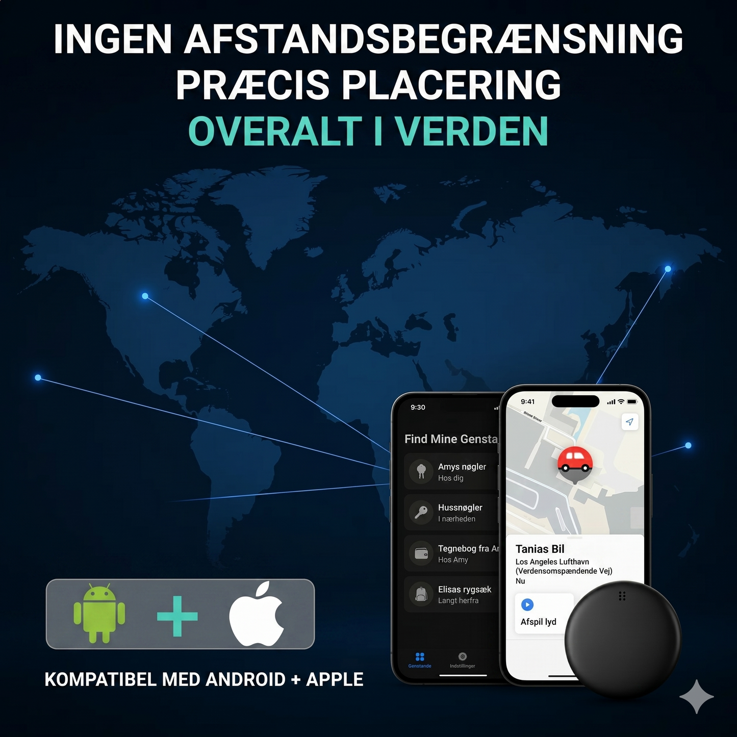 GP90 - Smart GPS-tracker uden abonnement (Android/Apple)