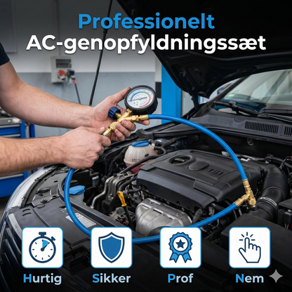 R134a AC-påfyldningsslange med manometer