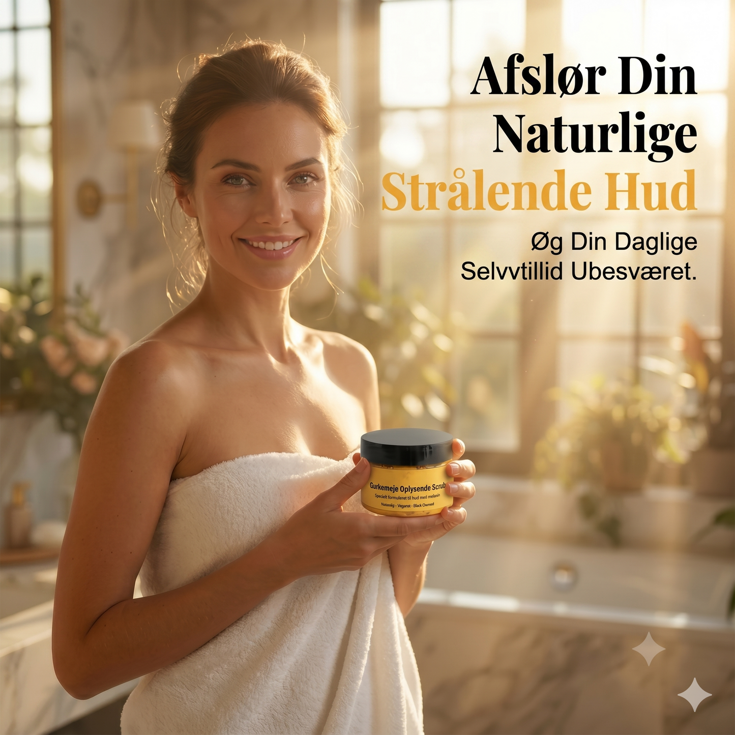 Gurkemeje-bodyscrub stimulerer huden med mild eksfoliering og dyb hydrering