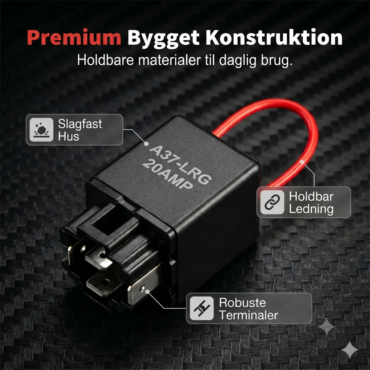 Testbænk/testset til bilrelæer med startkabler