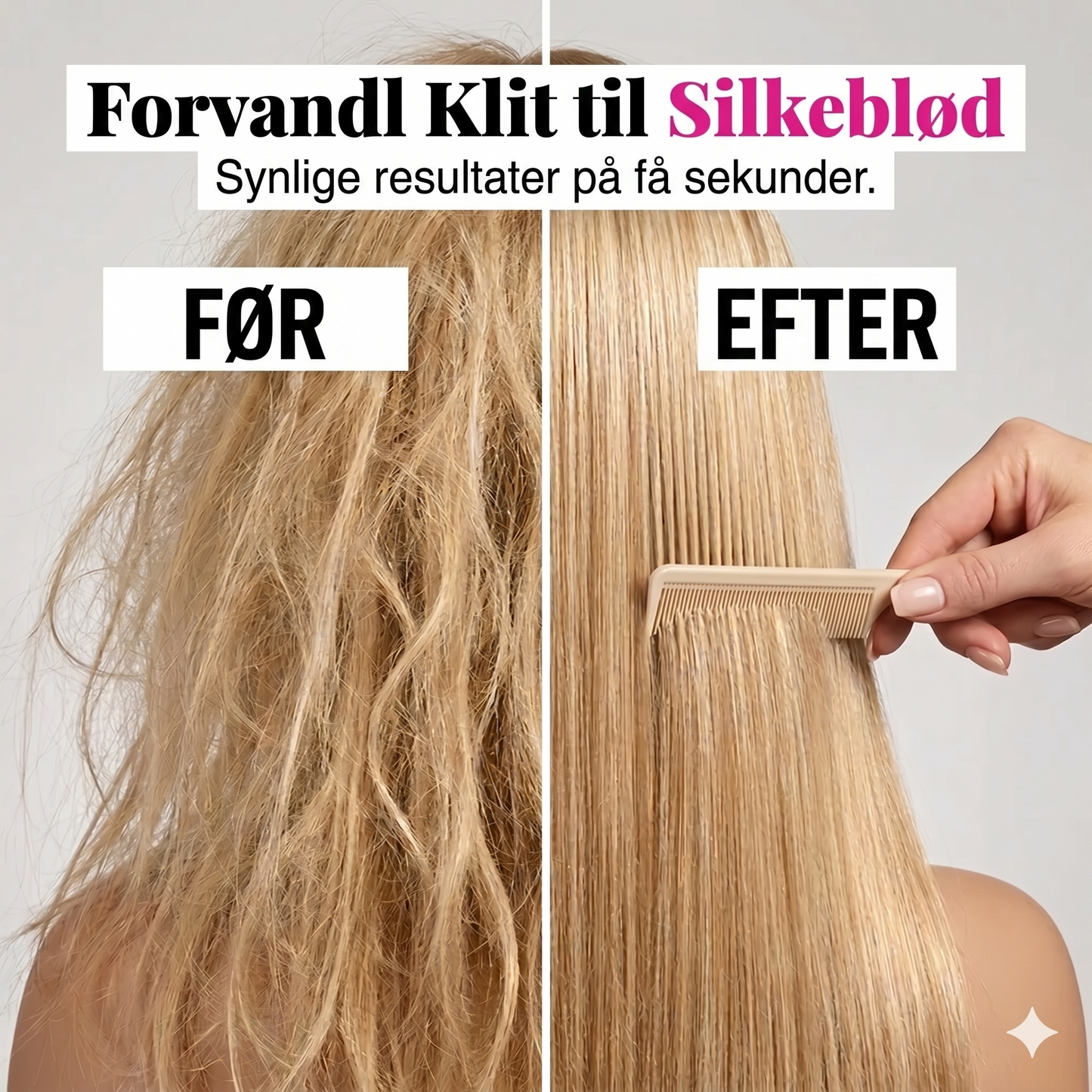 Hårspray til glatning og udglatning af parykker