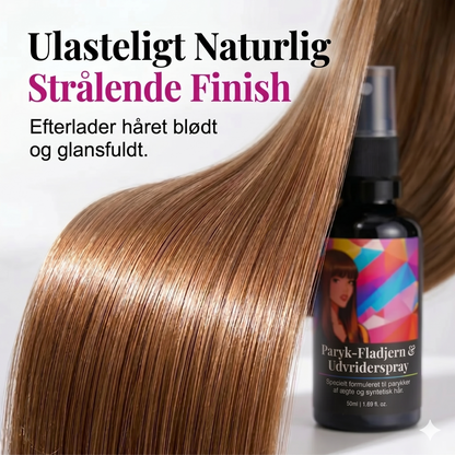 Hårspray til glatning og udglatning af parykker
