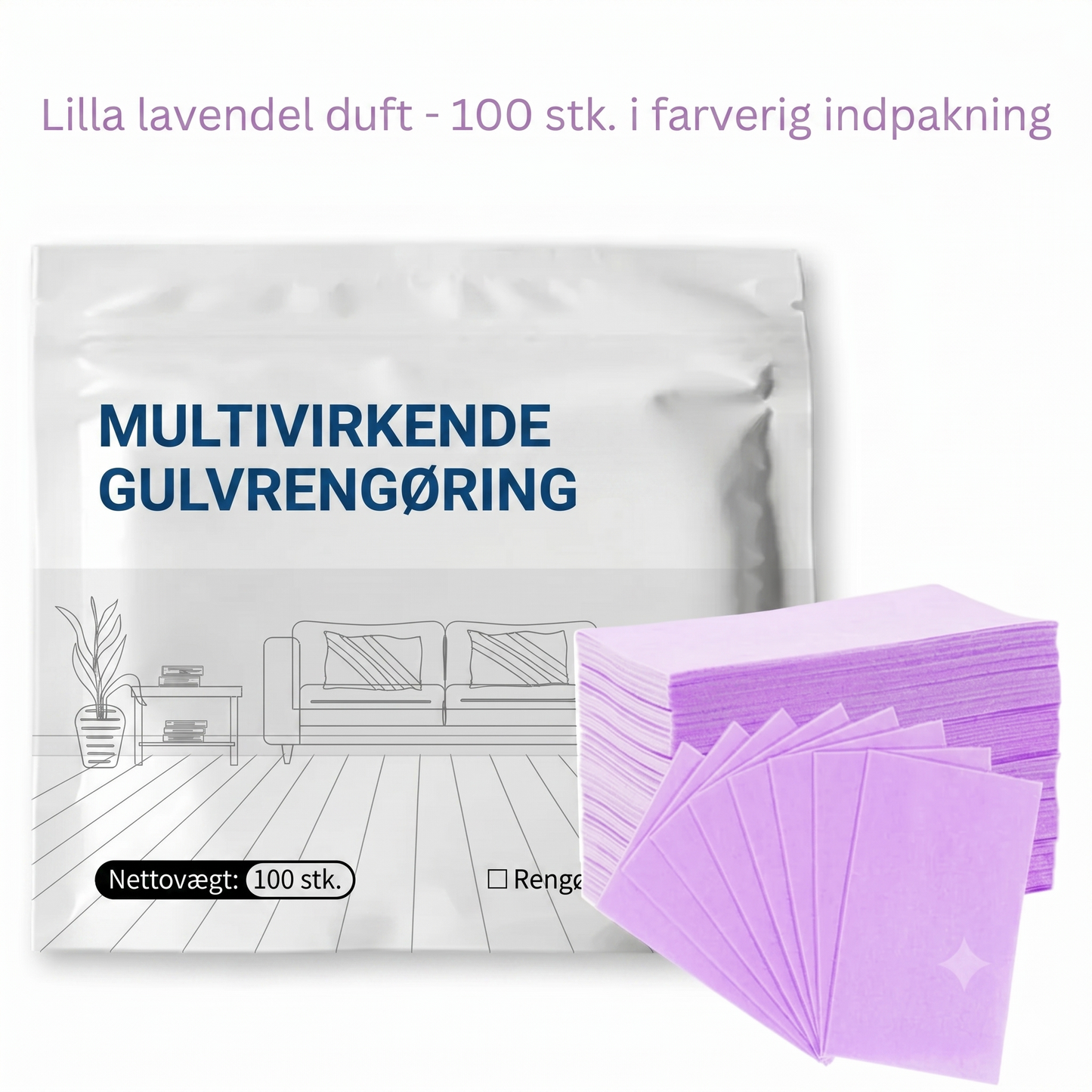 Multi-effekt gulvrengøringsark (100 stk. pr. pakke)