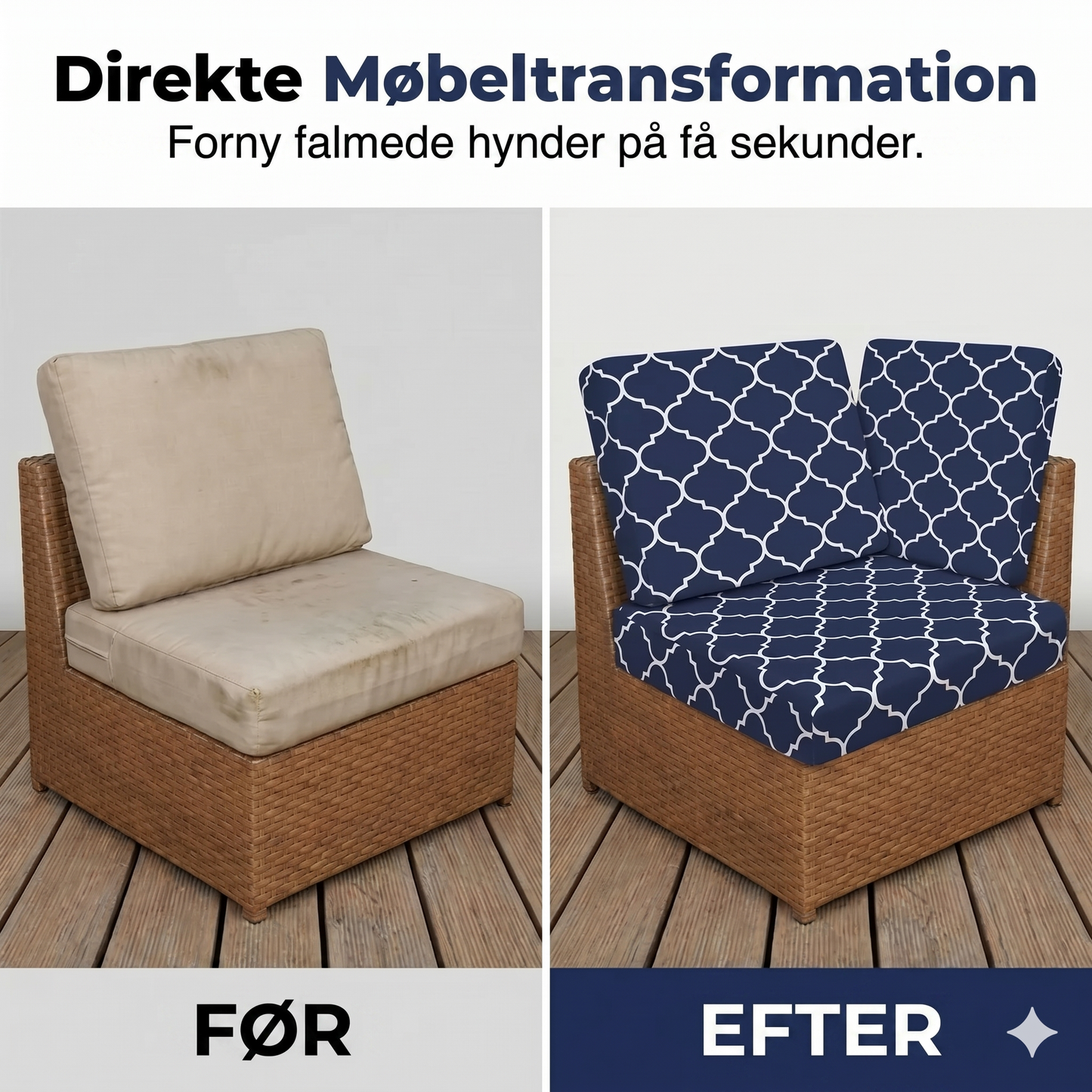Terrasse sofa hyndebetræk