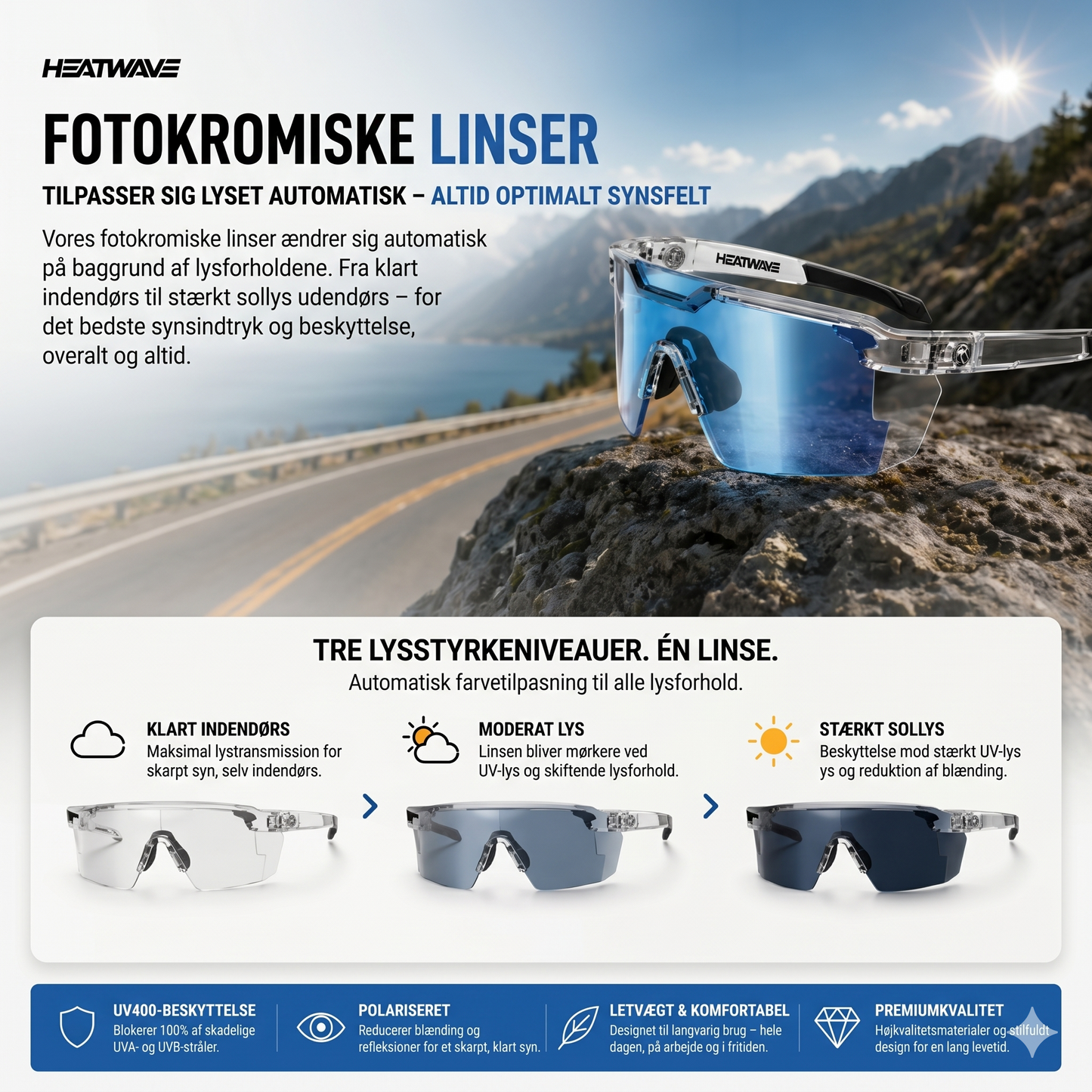 Fotokromiske solbriller – perfekt syn i al slags lys
