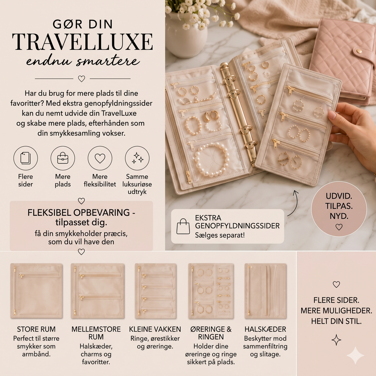 TravelLuxe smykkeskrin – kompakt og altid organiseret