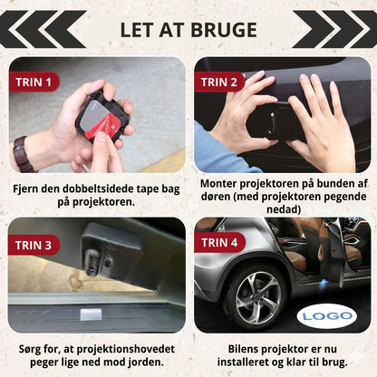 Bil logo-projektor – oplys dit indsteg med et stilfuldt logo