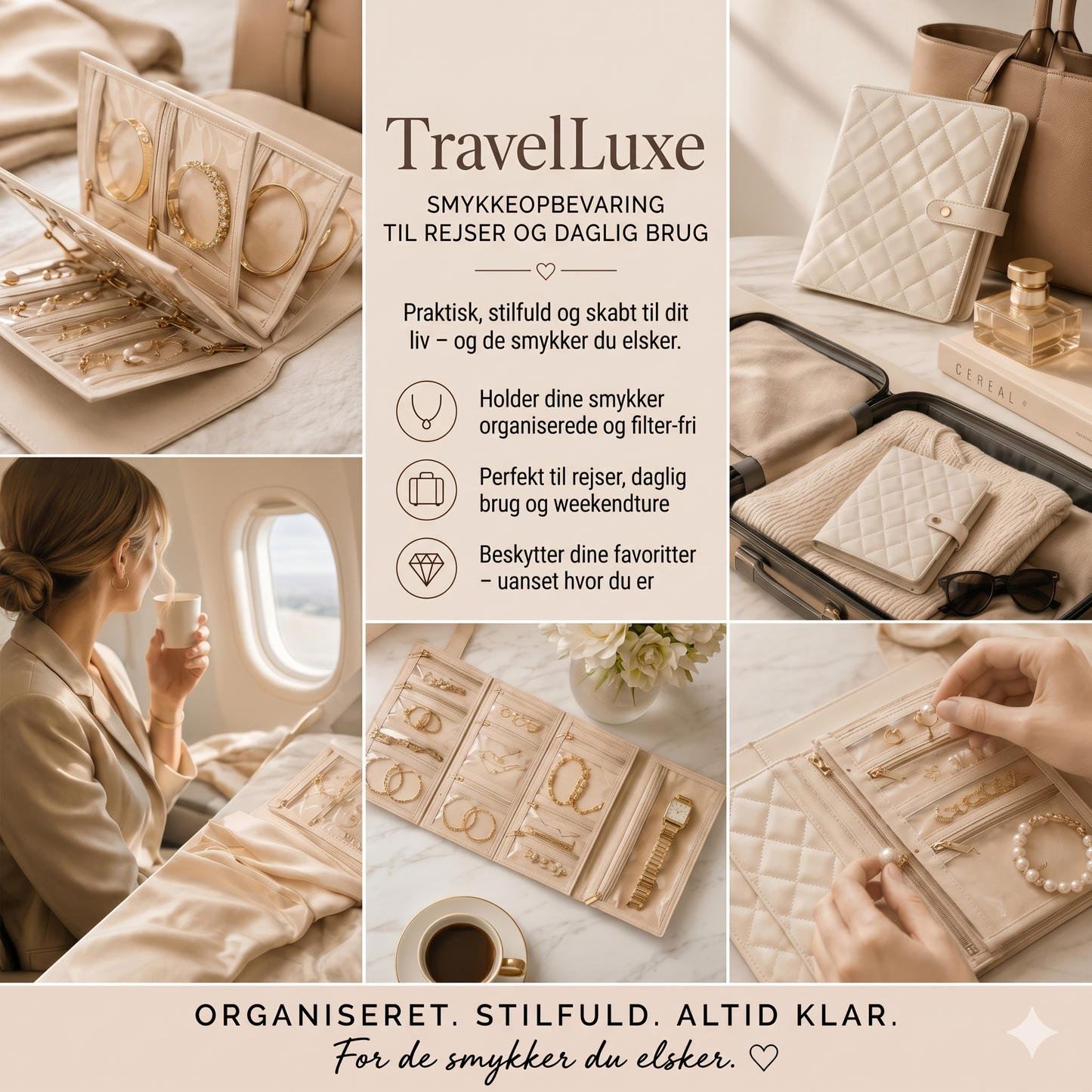 TravelLuxe smykkeskrin – kompakt og altid organiseret