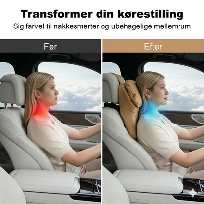 Bilnakkestøtte i PU-læder af luftfartskvalitet