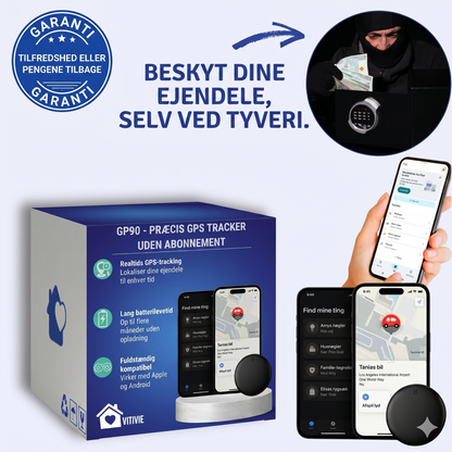 GP90 - Smart GPS-tracker uden abonnement (Android/Apple)