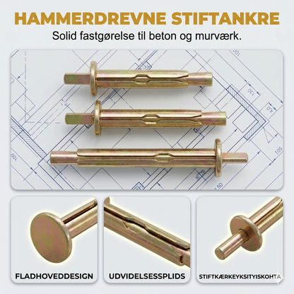 Hammerboreplugs til beton og mursten