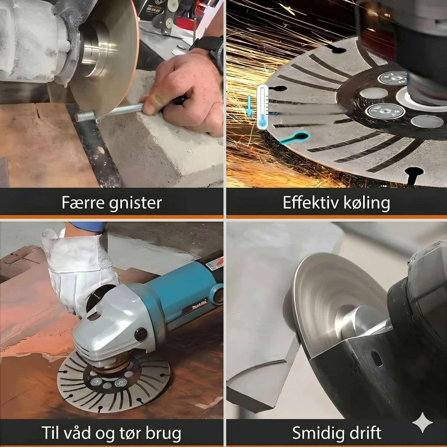 Galvaniseret slibeskive – Dobbelt korn, gnistfri