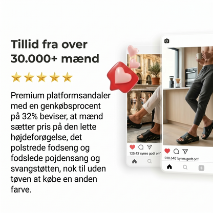 Cloud-sandaler med tyk skridsikker sål til herrer