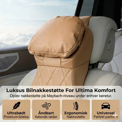 Bilnakkestøtte i PU-læder af luftfartskvalitet