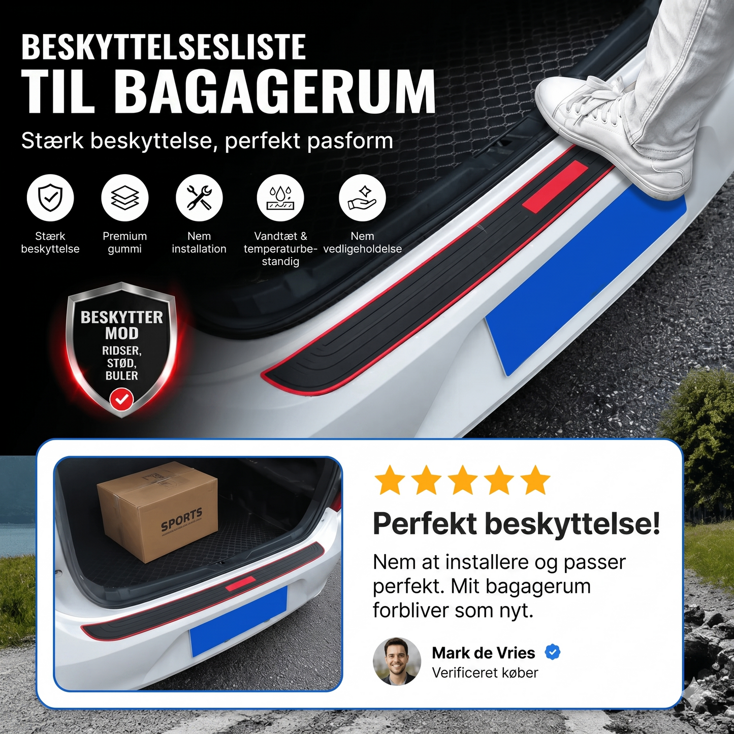 Bagagerumsbeskyttelsesmåtte