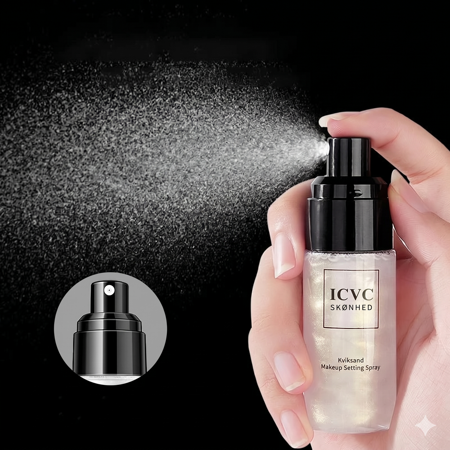 Matteerende vandafvisende makeup-settingspray med SPF 45