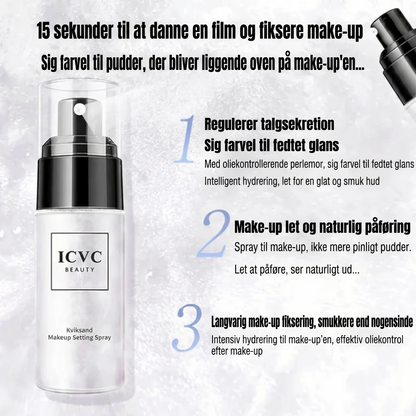 Matteerende vandafvisende makeup-settingspray med SPF 45