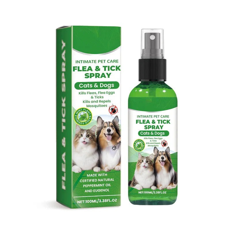 Naturlig loppe- og flåtspray til hunde og katte