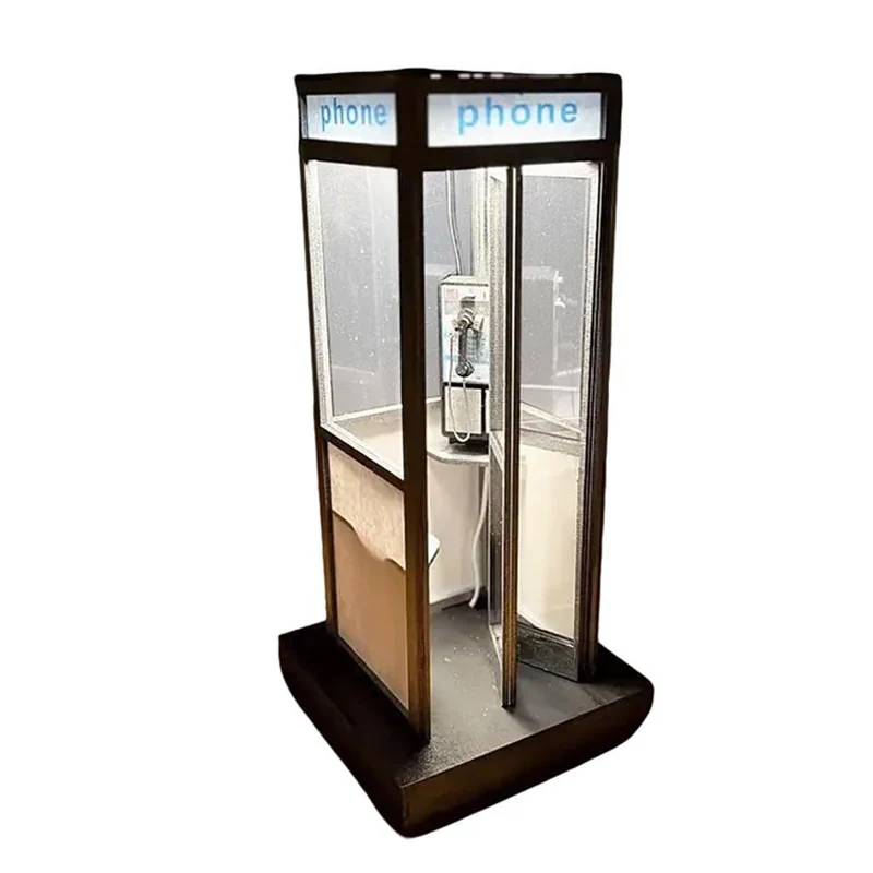 Retro telefonboks lampe