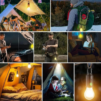 Solcelledrevet teltlys (USB-genopladelig LED-campinglygte)