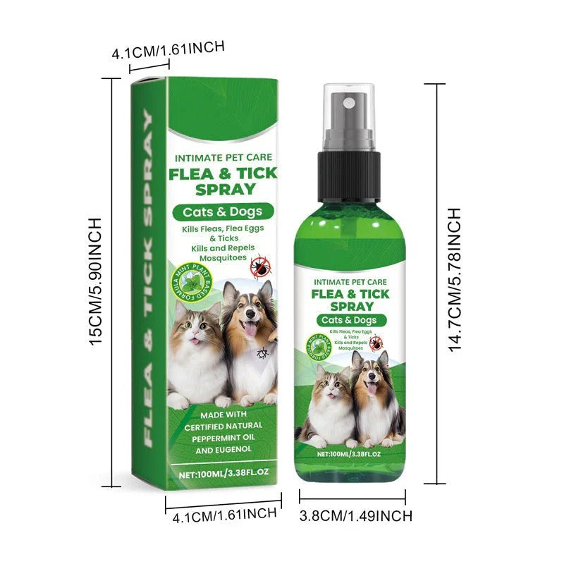 Naturlig loppe- og flåtspray til hunde og katte