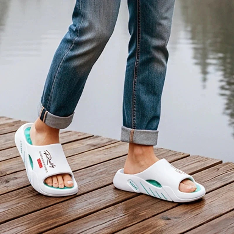 Cloud-sandaler med tyk skridsikker sål til herrer