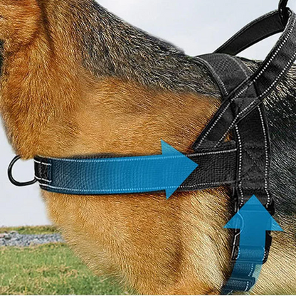 Robust taktisk hundesele med håndtag