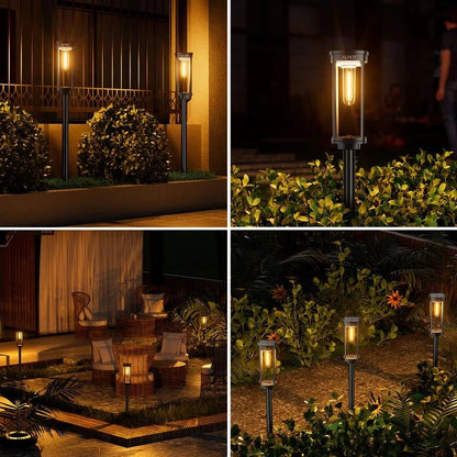 Solcelle havebelysning – retro design, 12-14 timers belysning & IP65 vandtæt