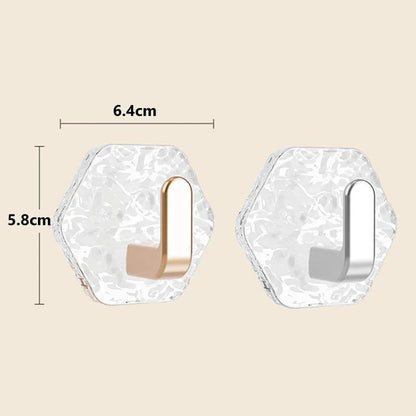 Sæt med 5 stk. selvklæbende vægkroge af ABS og PS med et L-formet design