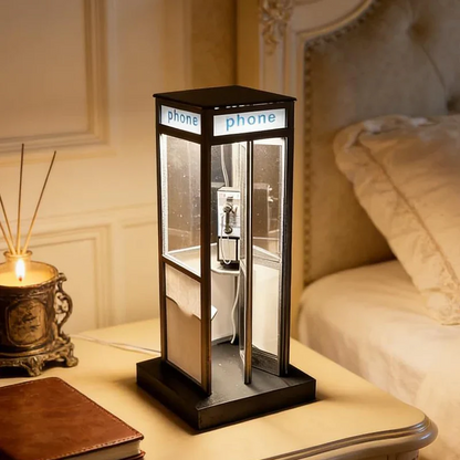 Retro telefonboks lampe