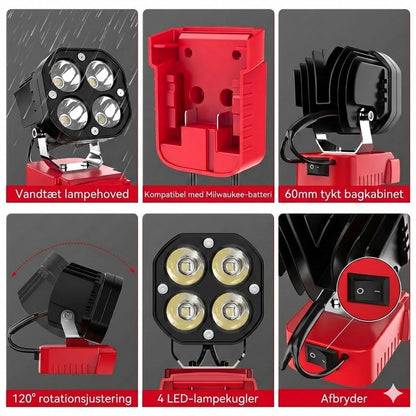 40 W bærbar 6000 lm LED-arbejdslampe